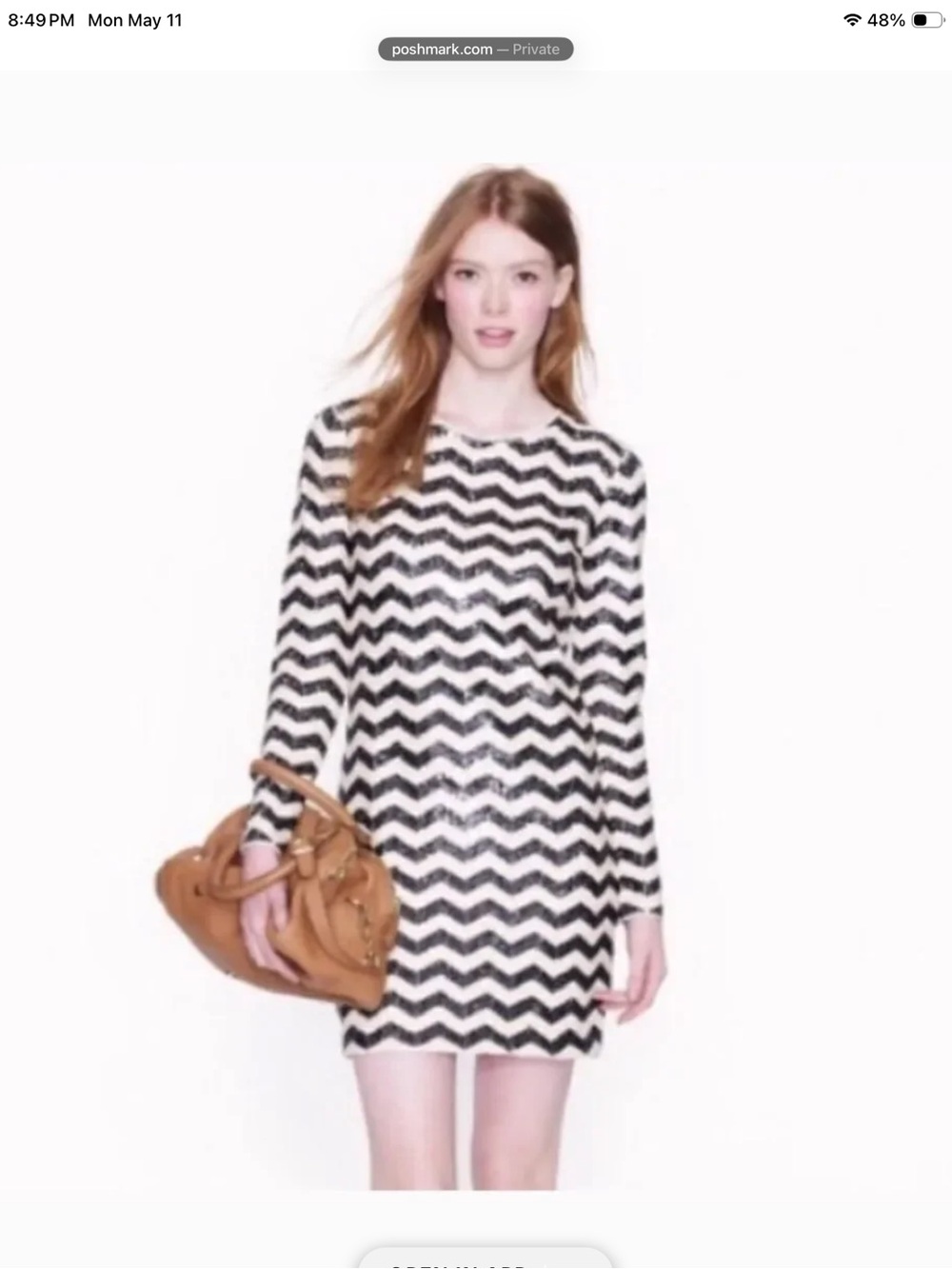 J.Crew Zig Zag Chevron Sequin Dress size S like new